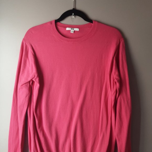 Uniqlo Women's Pink Cotton Cashmere Sweater, Size L - Picture 2 of 12